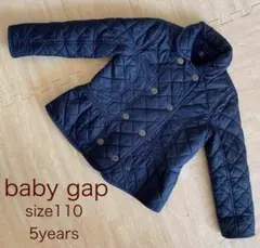 美品◉ベビーギャップ　ネイビー キルティングコート 110cm プティマイン