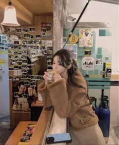 メイビンス MAYBINS ウールスエードマスタング　ジャケット ムートンコート