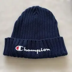 新品　チャンピオン　ニット帽　ネイビーのサムネイル