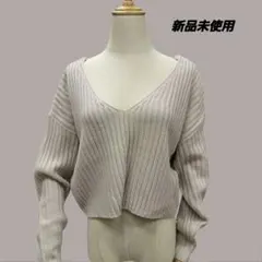 グレイル　GRL　Vネック クロップドニット　新品未使用　タグ付き