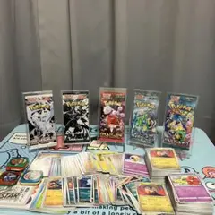 も*ぎ様 ポケモンカード　新品未開封パック5個セット　オマケ付き