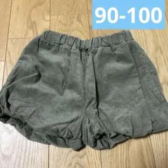 コーデュロイパンツ 90-100　カーキ　ショートパンツ