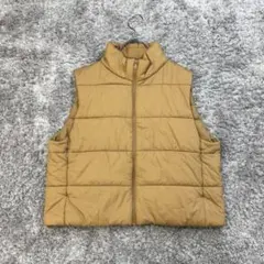 こずはる 様専用　s961　☆ユニクロ【L】ベージュ系 パフテックベスト 軽量