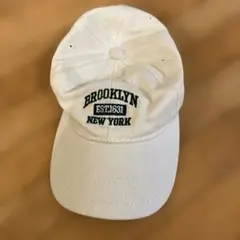 BROOKLYN キャップ ホワイト 100%コットン