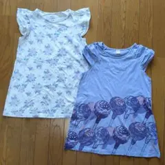 ユニクロ☆紫系 コラボTシャツ 2枚セット 150☆アナスイ チュッパチャプス