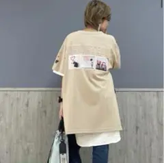バンクシー ／BRANDALISED エンボス プリントTシャツ ゆったりサイズ