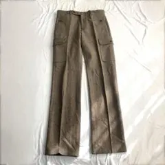 【ノーリーズ】カーゴパンツ スラックス センタープレス ウール混 S