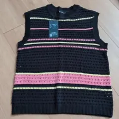 新品 RagOut ノースリーブ ニット ネイビー M