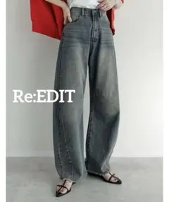 1458 美品✨️Re:EDIT 裾フリンジカーブデニムパンツのサムネイル