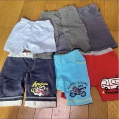 baiya80まとめ売りハーフパンツ半ズボン男の子ファミリア組曲乗り物保育園春夏