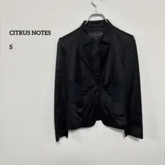 CITRUS NOTES ブラック テーラードギャガンジャケット S c966