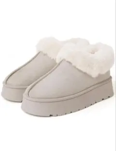 GRL 厚底ムートンショートブーツ アイボリー 22.5cm