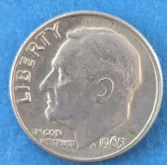 1965 올드 코인 루즈벨트 다임 아메리칸 주식 1/3