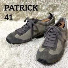 ☆新品未使用 PATRICK パトリック 41(26.0相当) BRONX-A_KKI ブロンクス・アーミー カーキ メンズスニーカー シューズ 靴 正規品 日本製 即決☆日本製 メンズ 41 PATRICK パトリック 本革 パンチング レザー