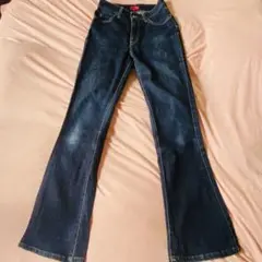 Miss EDWIN インターナショナルベーシック フレアデニム　ダークブルー