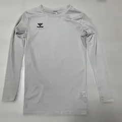 hummel ホワイト 長袖インナーウェア Lサイズ