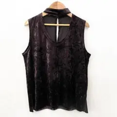U249-8【美品】EGOIST　エゴイスト　ベロア タンクトップ　キャミソール
