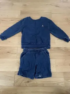 ネイビー スウェットシャツとショートパンツ セット