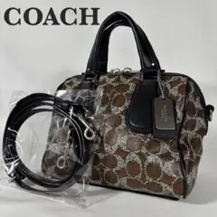 コーチ COACH ショルダーバッグ 2way 斜め掛け シグネチャー ブラウン