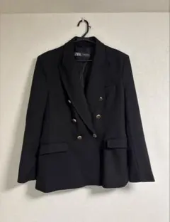 ZARA 黒 テーラードジャケット ダブル