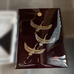 未使用品 山田健二作 文箱 瑞鶴 漆器 鶴蒔絵 菊花紋入り498 - メルカリ
