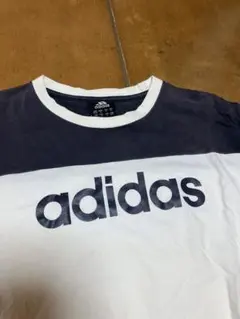 adidas アディダス Tシャツ ホワイト ネイビーのサムネイル