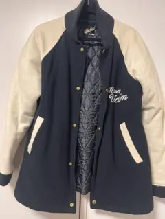 Victim スタジャン ブラック×ホワイト　XL