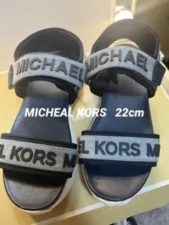 MICHAEL KORS ネイビー デニムスポーツサンダル22cm