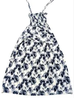 LACE LADIES❀2wayフラワーマキシスカート　キャミワンピース