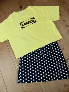 半袖Tシャツ＋水玉スカートセット