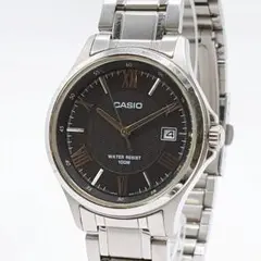 CASIO メンズ 腕時計 クォーツ ブラック文字盤　デイト