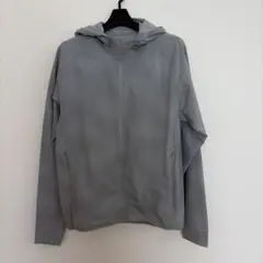 UNIQLO　ドライEXUVカットフルジップパーカー　ライトグレー 総柄 M