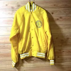 USA製 TROPHY JACKETS ナイロンスタジャン 黄 L