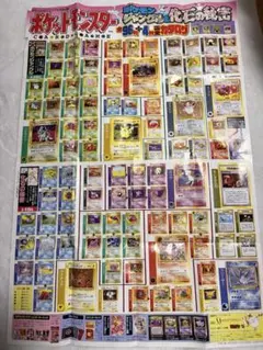 희귀 포켓몬 カード ジャングル＆化石の秘密 完全カタログポスターコロコロ付録