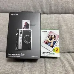 インタックス ミニエボ　instax mini EVO ブラック　おまけ付き