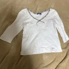 BURBERRY BLUElabel ホワイト Vネック カットソー Mサイズ