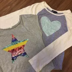 GAP スパンコール　Ｔシャツ　130 2点セット