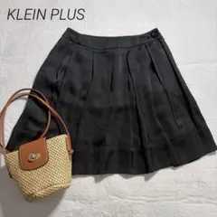 KLEIN PLUS/プリーツミニスカート/とろみ感/ボタン/フェミニン/黒/Mのサムネイル