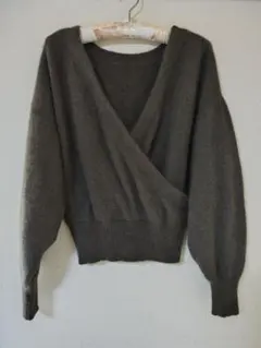 スナイデル　ラメ入りカシュクールセーター