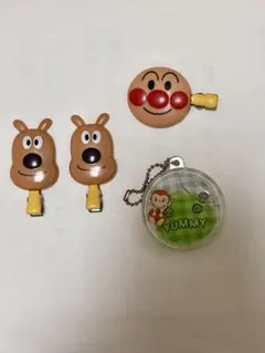 アンパンマンヘアピン 3点 ＆ キーホルダー セット