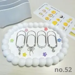 no.52 大きめシルバーペーパークリップ バインダー貯金 Saving