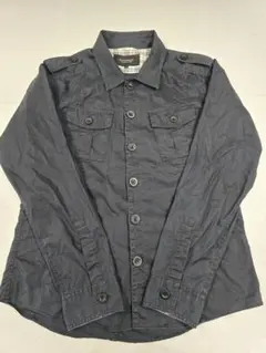 MT557 バーバリー BURBERRY ブラックレーベル シャツ 長袖 古着のサムネイル