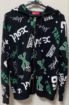 X-Girlフード付きパーカー