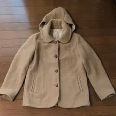 BEAMS HEART フード付きステンカラーコート キャメル