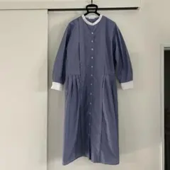 ONEARTH ストライプ 長袖シャツワンピース