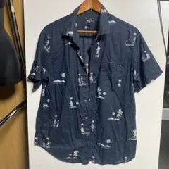 Billabong 半袖シャツ ネイビー ヤシの木柄 Lサイズのサムネイル