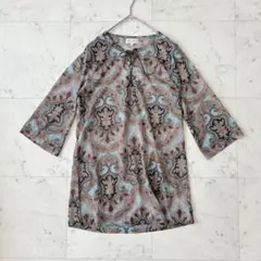 サブストリート 七分袖チュニック ブラウス シアー ペイズリー柄 ボヘミアンのサムネイル