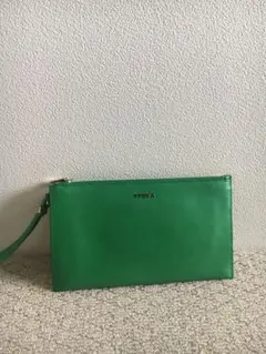 フルラ クラッチバッグ グリーン