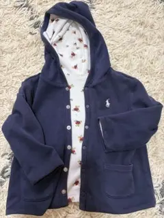 Ralph Lauren ベビー パーカー ベア柄 ネイビー