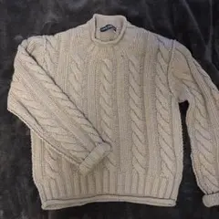 DOLCE & GABBANA ベージュ ケーブルニットセーター